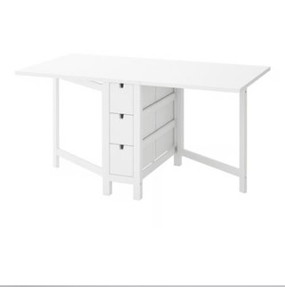 Mesa plegable Ikea blanca madera