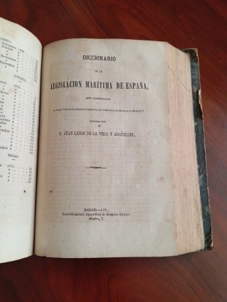 Libro Legislación Marítima de España 1870