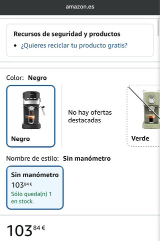 Cafetera Cecotec espresso