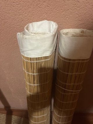 Estores de bambú enrollables