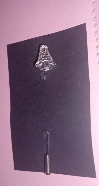 Alfiler Virgen del Rocío Plateado