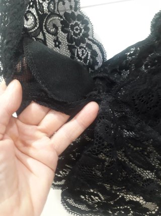 Top encaje negro Made in Italy
