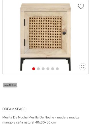 Cama metálica + 2 mesitas noche madera
