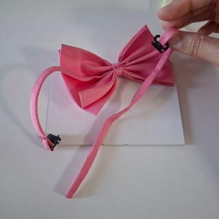 Lote Pajarita Rosa y Collar Fluorescente