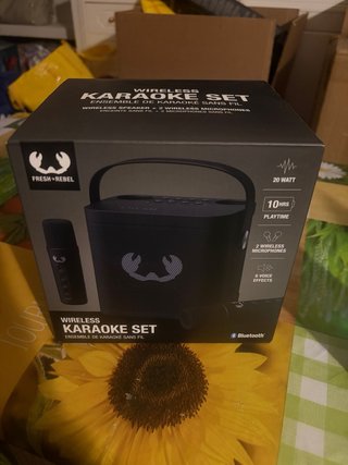 Fresh Rebel Karaoke Set Inalámbrico Negro