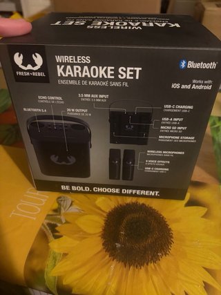 Fresh Rebel Karaoke Set Inalámbrico Negro
