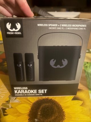 Fresh Rebel Karaoke Set Inalámbrico Negro