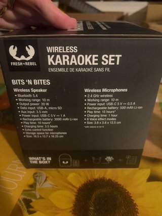 Fresh Rebel Karaoke Set Inalámbrico Negro
