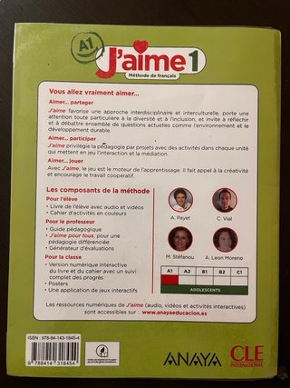 Libro frances 1 ANAYA, esta como nuevo