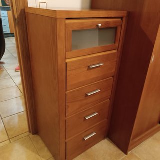 Dormitorio completo madera color roble oscuro