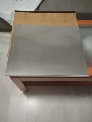 Tabla de acero inoxidable 60x50cn(me a costado 70)