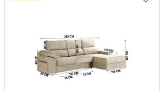 Chaise longue 4 plazas beige
