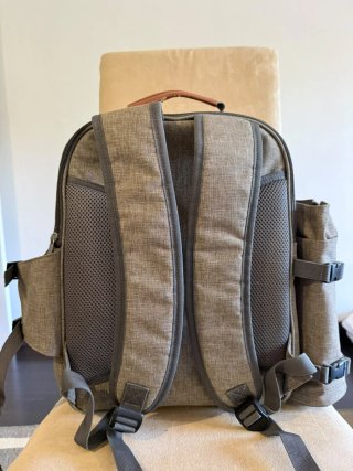 Mochila Picnic/Camping Marrón y Gris