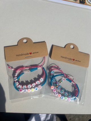 Pulseras con nombre macramé infantil