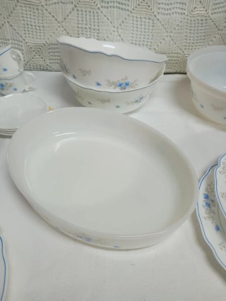 Vajilla Arcopal Romanttique Opalino Blanco
