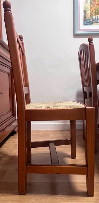 Conjunto Comedor Madera Cerezo Maciza