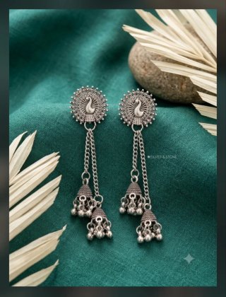 Pendientes Indios Tradicionales Plata
