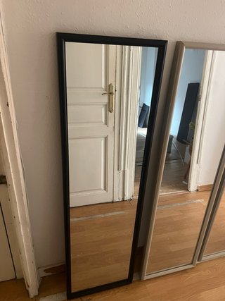 Espejo de pared negro rectangular 40x135cm
