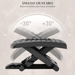 Reposapiés con Altura y Ángulo Ajustable Negro