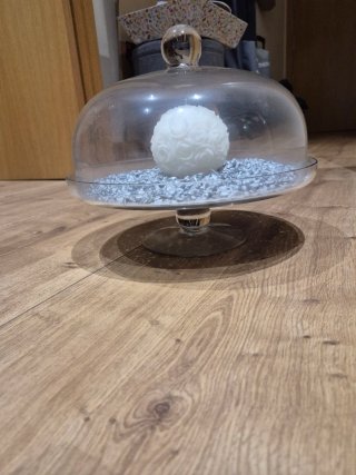 Centro de mesa/Portatartas con campana de cristal