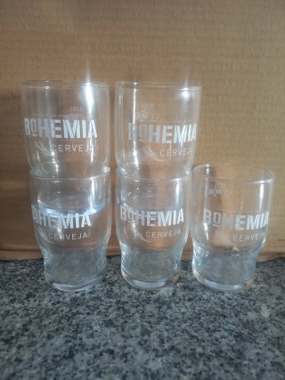 Conjunto de 5 Copos Bohemia Cerveja Todos  5€