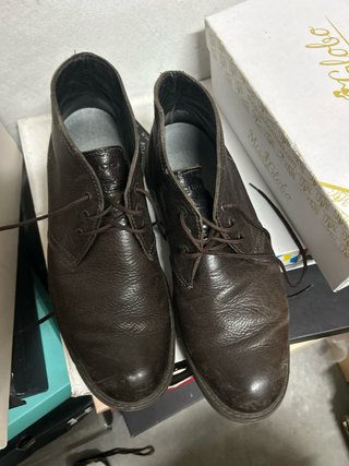 Scarpe uomo in pelle marrone
