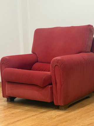 Butaca roja de tela