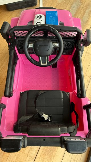 Coche eléctrico infantil 12V tipo Jeep rosa