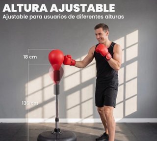 Saco de boxeo de pie ajustable