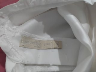 Vestido de fiesta blanco y rosa