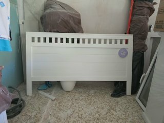 Cabecero de cama de madera blanco