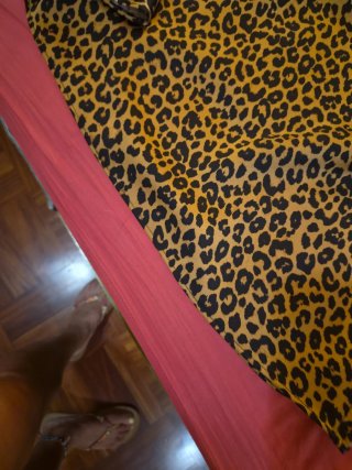 Falda larga Zara estampado leopardo talla L