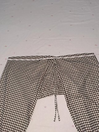 Pantalón Vichy Marrón y Blanco