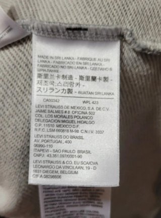 Camisola Hoodie Levi's Cinza Tam. M