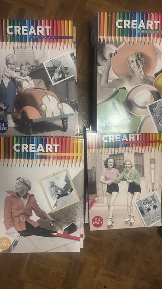 Set 4 libros de Posters CREART para colorear