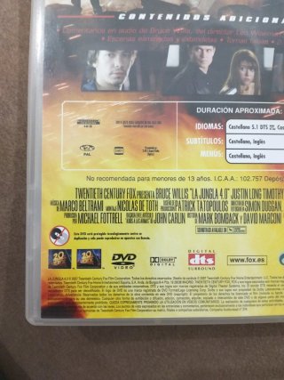 La Jungla 4.0 DVD (Die Hard 4.0)