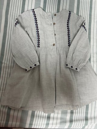 Vestido Gocco niña T.3-4 años bordado