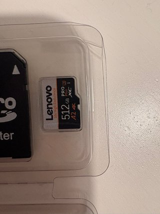 Tarjeta Micro SD Lenovo 512 GB + Adaptador