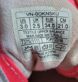 Ténis Vans Criança Tam. 34 Rosa