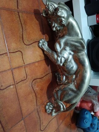 Statua Pantera Argentata