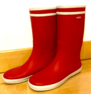 Botas de agua Aigle rojas talla 35