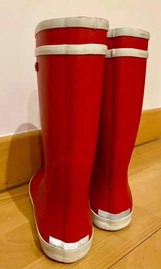 Botas de agua Aigle rojas talla 35