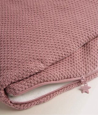 Saco Nana Capazo Tricot Rosa 0-6 meses