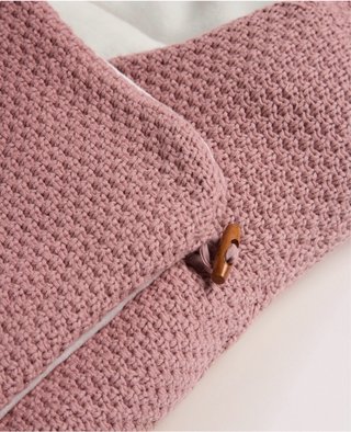 Saco Nana Capazo Tricot Rosa 0-6 meses