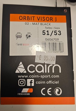 Casco esquí Cairn Orbit Visor J T 51/53