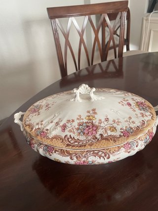 Sopera Legumbrera Porcelana Inglesa Floral