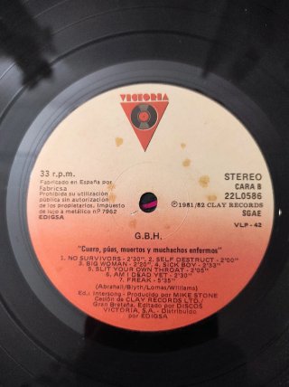 Vinilo LP Charged G.B.H. Punk Rock