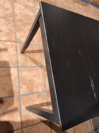 Mesa cuadrada madera negra Ikea