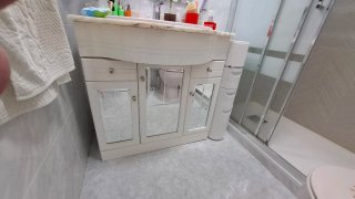 Mueble de baño lavabo mármol y madera