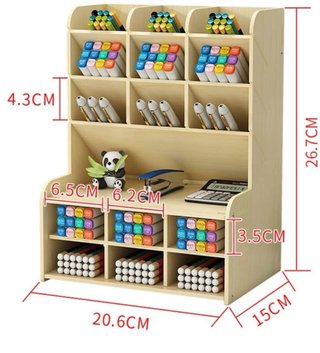 Organizador de escritorio de madera
